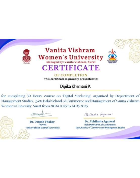 Digital Marketing Certificate